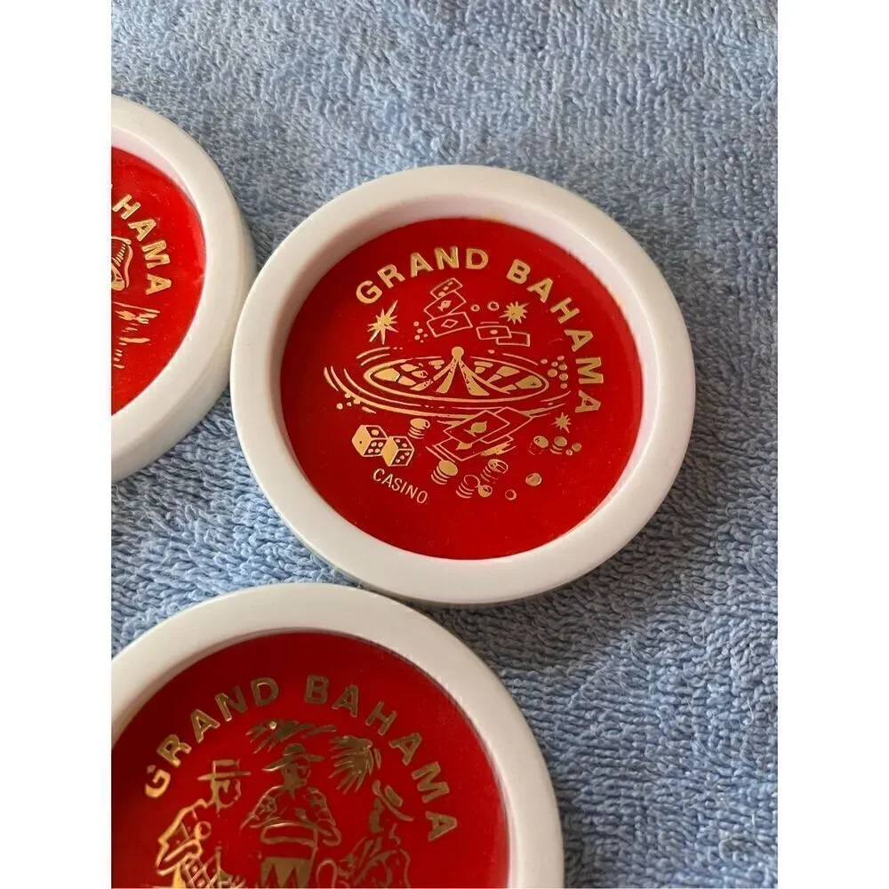 Vintage Coaster Set Tiki Hawaiian Costal